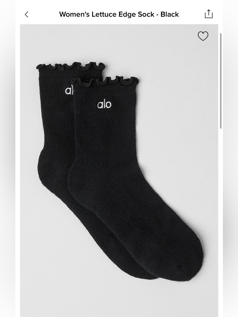 ALO Yoga Women’s Lettuce Edge Socks NWOT (2 pairs)